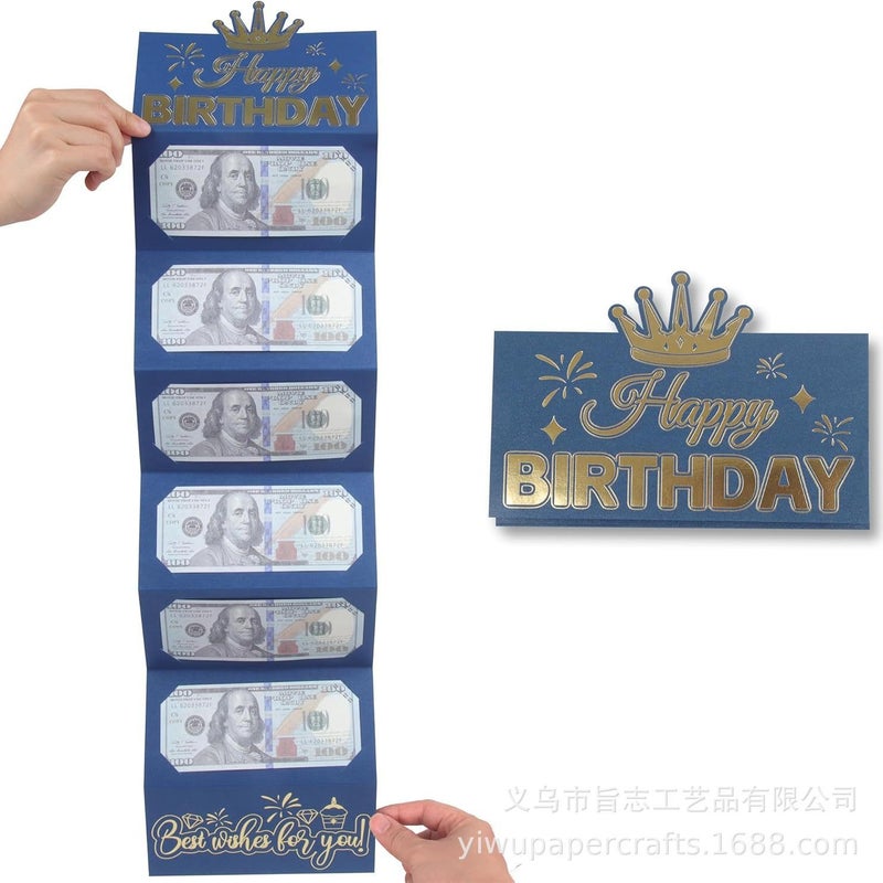 Creative Birthday Gift Greeting Card Folding Red Envelope Party Birthday Gift Envelope Surprise Cash Wallet Folder - Image 4